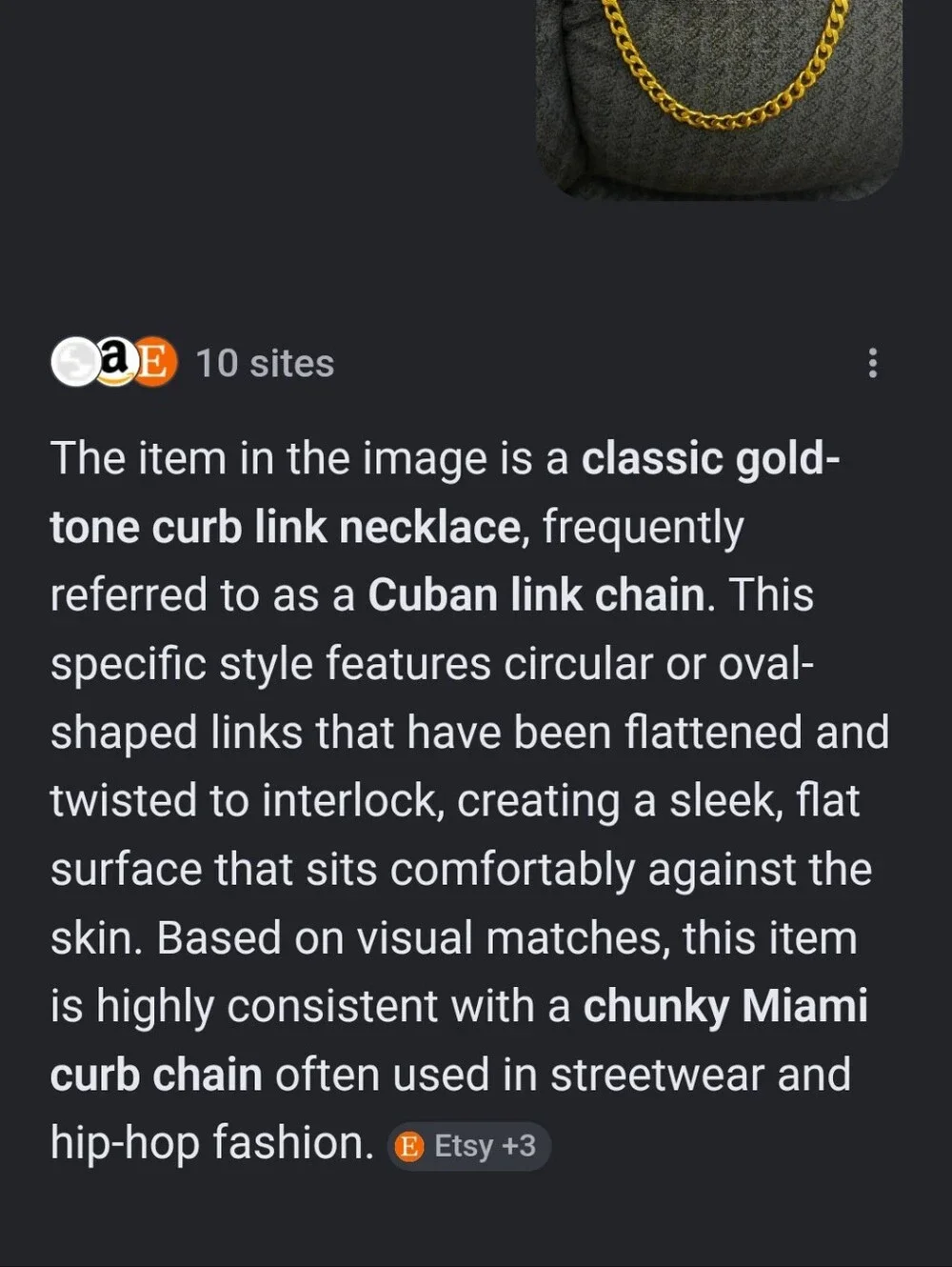 Miami Cuban Gold Plated Link Chain Necklace